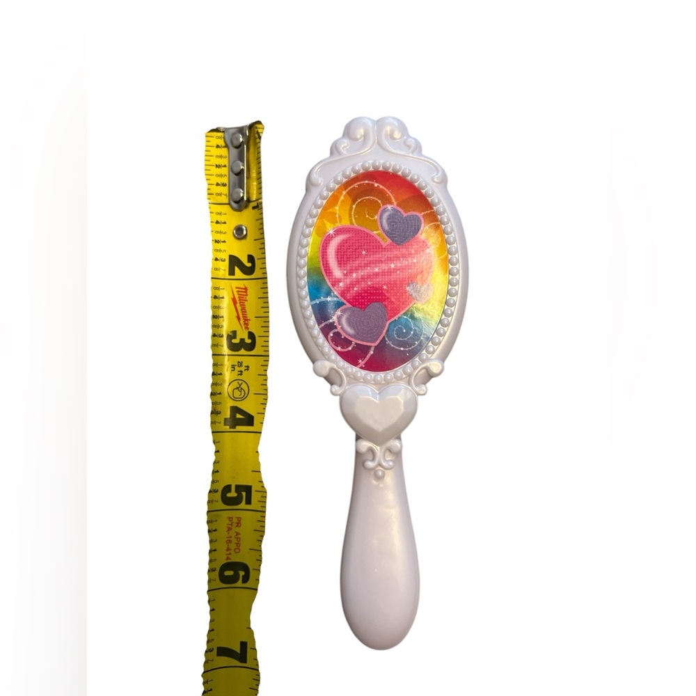 Build A Bear Hair Brush White Heart Holographic Glitter Princess Mane 2015 BAB - Picture 4 of 4